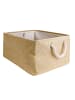 Intirilife Aufbewahrungskorb Box Organizer mit Henkel 41x31.5x21cm in Beige