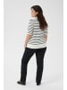 KAFFE curve Strickpullover KClizzy Regular fit in Chalk/Midnight Marine Stripe