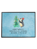 Mr. & Mrs. Panda Schreibtischunterlage Pinguin Weihnachtsbaum mi... in Eisblau