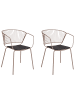 Beliani 2er-Set Esszimmerstuhl RIGBY in Beige/Schwarz