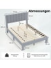 COSTWAY Bettgestell für 200 x 140 cm Matratze in Grau
