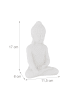 relaxdays Buddha-Figur in Weiß - (H)17 cm