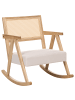 Beliani Schaukelstuhl RYA in Beige/Braun - (W) 65 x (H) 79 x (L) 78 cm