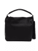 Pompei Donatella Schwarz Leder Damen Schulter Tasche