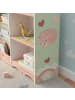 relaxdays Kinderregal in Rosa/ Grün - (B)82 x (H)80 x (T)26 cm