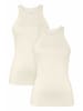 Hessnatur Tanktop High-Neck 2er-Set in natur
