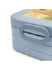 Mr. & Mrs. Panda Bento Box Schnabeltier Mut Design mit Spruch in Blau Pastell