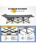 COSTWAY Feldbett mit Matratze in Grau