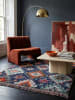 KADIMA DESIGN Hochflor-Teppich Flauschig TAFRAUT Berber Wohnzimmer Wohnlich in Blau