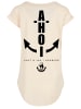 F4NT4STIC Long Cut T-Shirt Damen Long T-Shirt Ahoi Anker Knut & Jan Hamburg in Whitesand