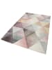 Wecon Home Teppich "LIGHTHOUSE" in Rosa/Blau/Taupe/Gelb