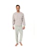 NORMANN Frottee Pyjama Schlafanzug lang Bündchen - 41779 in Grau