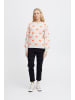 ICHI Strickpullover IHBRIELLE Loose fit in Oatmeal w. Hot Coral