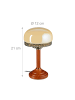 relaxdays Tischlampe in Braun - (H)39 x Ø21 cm