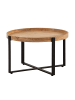 FineBuy Couchtisch in Braun / Akazie / 60x60x35