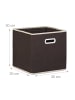 relaxdays 2x Faltbox in Braun - (B)30 x (H)30 x (T)30 cm