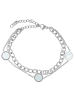 Adeliás Damen Armband aus Edelstahl mit Perlmutt 17 cm in silber