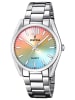 Festina Damenarmbanduhr Quarz Regenbogen Mehrfarbig / Silber