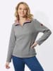 Sieh an! Fleece-Shirt in steingrau-mauve
