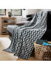 Erwin Müller Fleece Wohndecke 2er-Pack Prato in grau/silber
