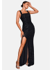 Moda Minx Abendkleid Freya Long Slit Dress in black