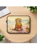 Mr. & Mrs. Panda Laptop Tasche Otter Pommes Design ohne Spruch in Weiß
