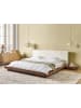 Beliani 4-tlg Doppelbett ZEN in Braun/Weiß