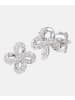 Diamant L'éternel Ohrstecker aus 375 Weißgold mit Diamant Blumen-Design