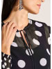 MADELEINE Elegante Bluse mit Pünktchen-Druck in schwarz / weiß
