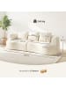 HOMCOM 3-Sitzer-Sofa-260L x 106B x 82H cm-Cremeweiß