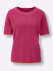 creation L Kurzarmpullover in fuchsia