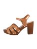 Les Tropéziennes par M Belarbi Leder-Sandalen mit Absatz „Les Tabara“ Braun