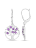 Xen Ohrstecker "Lebensbaum Amethyst" in Silber