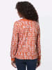 WITT WEIDEN Sweatshirt in papaya-weiß-bedruckt