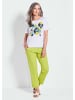 GOLDNER Kurzgröße:  Shirt Shirt in weiß / gemustert