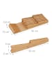 relaxdays Messerhalter Schublade in Natur - (B)13 x (H)5,5 x (T)40 cm