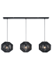 home24 home24 Pendelleuchte aus Metall und Naturfaser in Schwarz - 30 x 130 x 150 cm in Schwarz