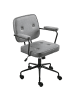 Beliani Bürostuhl PAWNEE in Grau/Schwarz - (W) 62 x (H) 88 x (L) 43 cm