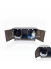 relaxdays Katzenschrank in Dunkelbraun - (B)120 x (H)65 x (T)52 cm