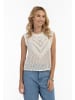 IZIA Damen Strickpullunder in Wollweiss