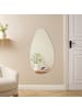 SalesFever Wandspiegel rahmenlos 60x110 cm oval Tropfenform in Klarglas