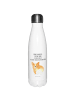 Mr. & Mrs. Panda Edelstahl Trinkflasche Corgi Po mit Spruch in Weiß