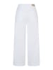 More & More verkürzte, weite Baumwoll-Stretch-Hose in white