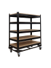 relaxdays Etagenwagen in Schwarz - (B)90 x (H)110 x (T)45 cm