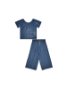 Denokids Set Set Denim Look Silver Cat in dunkelblau