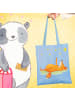 Mr. & Mrs. Panda Tote Bag Fuchs Sterne ohne Spruch in Sky Blue