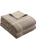 LOOKS by Wolfgang Joop Jacquard, Baumwollmischung Wohndecke 2er-Pack in beige
