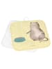 Mr. & Mrs. Panda Topflappen Katze Fressen ohne Spruch in Gelb Pastell