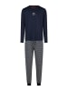 Phil & Co. Berlin  Pyjama Great Bay in dunkelblau/grau