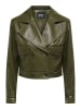 ONLY Kunstlederjacke in Dark Olive